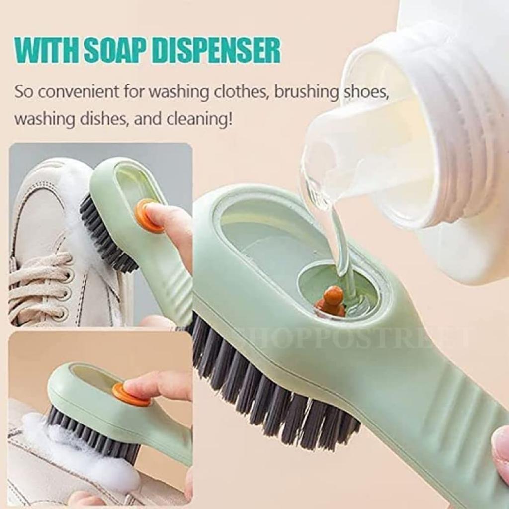 Soap Dispensing Cleaning Brush for Shoes and Clothes Cleaning