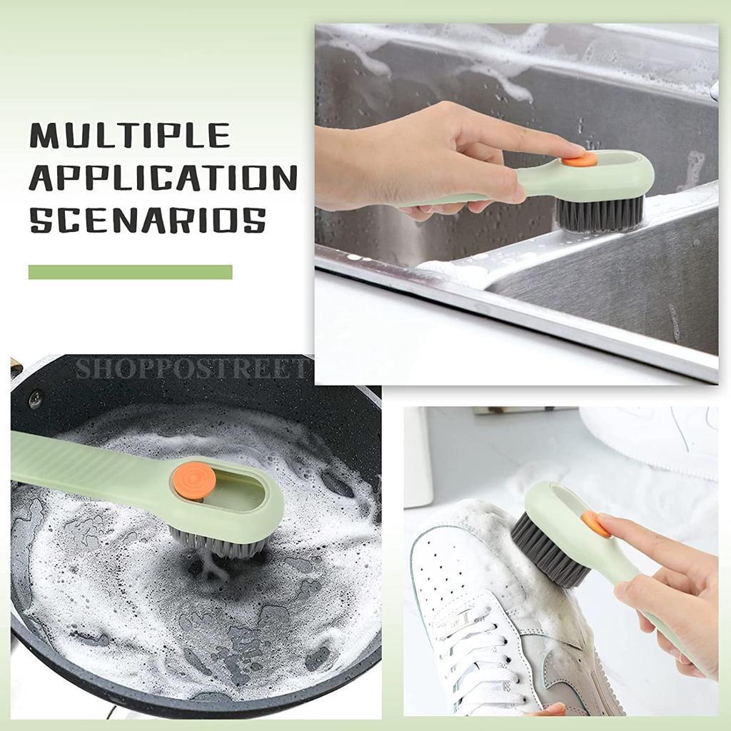 Soap Dispensing Cleaning Brush for Shoes and Clothes Cleaning